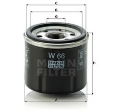MANN-FILTER W66 масляный фильтр