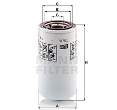 MANN-FILTER W951 масляный фильтр