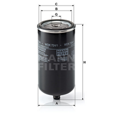 MANN-FILTER WDK7241 топливный фильтр