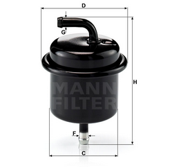 MANN-FILTER WK710 паливний фільтр